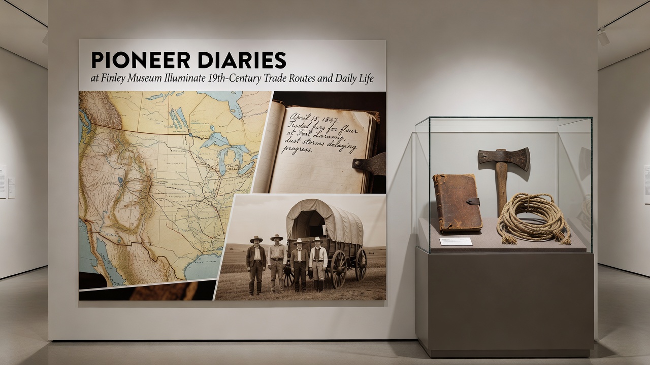 Finley Museum Exhibit Showcases Pioneer Journals Shedding Light on Trade Paths and Frontier Existence During the 19th Century